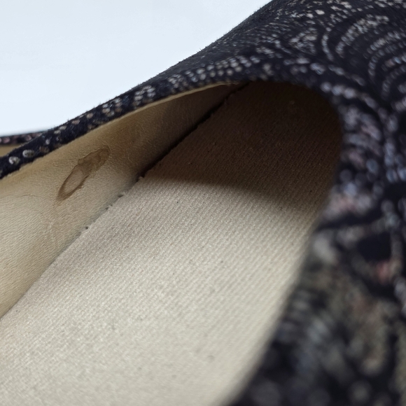 SAS Womens Scenic Floral Ballet Flats Black Suede Made In USA Sz 10 N Pre-owned - Picture 11 of 11